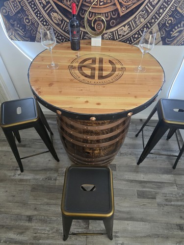 Wine barrel table - barrel,